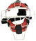 Folpus Baseball-Catcher-Helm mit Gesichtsmaske, robuster, Leichter, weich gepolsterter, atmungsaktiver Outdoor-Gesichtsschutz, Rot