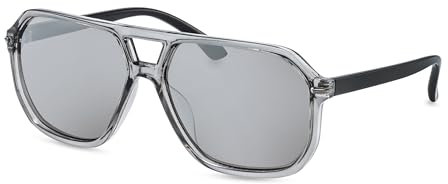 Young Spirit Herren Retro Pilotenbrille – Große Flieger-Sonnenbrille mit Doppelsteg, 100% UV-Schutz, Leicht & Haltbar F2513325