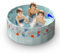 Shilanmei Piscina plegable no inflable – Piscina redonda de plástico duro para exteriores con agujeros de drenaje dobles, piscina para patio trasero y jardín (1,2 m)