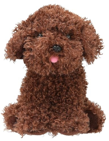 Depesche 13862 TOPModel Fur Ever Friends - Kuscheltier Hund Cody, mit lockigem Fell in Dunkelbraun, ca. 16 cm großes Plüschtier, Braun