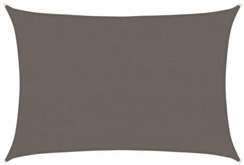 vidaXL Toldo de Vela Rectangular 100% HDPE Gris Antracita 4x6m Lona de Sombra