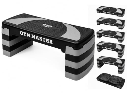 GYM MASTER Adjustable Aerobic Step Platform with 5 Height Settings