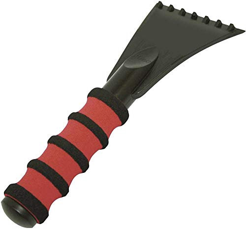 NIGRIN Kunststoff Eiskratzer/Schneebesen Softgriff Schwarz, Rot