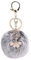 Steellwingsf Porte-clés ange dansant mignon pour femme avec pompon (gris)