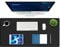 K KNODEL Tischunterlage, Schreibtischunterlage, 90 x 43cm PVC Tischunterlage, Laptop Tischunterlage, wasserdichte Schreibunterlage für Büro- oder Heimbereich, doppelseitig (Schwarz/Schwarz)