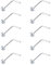 Sllaiss 22G 925 Sterling Silber Nasenstecker für Frauen Männer 5 Paar L Form Tschechische Kristall Kleine Nasenpiercing Set