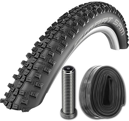 Schwalbe+Impac Smart Sam Perf. Addix 28 mm 35 cm 700C + AV Schlauch, Schwarz, Mountainbike Reifen, Schlauchreifen