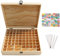 RoseFlower Wooden Essential Oil Storage Box Home Fragrance Carrier Case, Holds 74 Bottle (Fits 5-20ml) - Aromatherapy Organiser Makeup Nail Polish Perfume Container - Keep Your Oil Safe & Space Saver