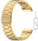 Yikamosi Kompatibel mit Fitbit Versa3 Armband/Sense Armband,Schnellverschluss Edelstahl Metall Ersatzarmband Damen Herren Wristband Uhrenarmbänder für Fitbit Versa3/Sense,Gold