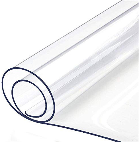 91.4x91.4 cm, transparenter Tischschutz, Kunststoff-Tischdecke, leicht zu reinigen, PVC-Abdeckung, wasserdicht, abwischbar, Vinyl-Tücher, Pad für quadratische Esstische, Wohnzimmer, Möbel, Topper