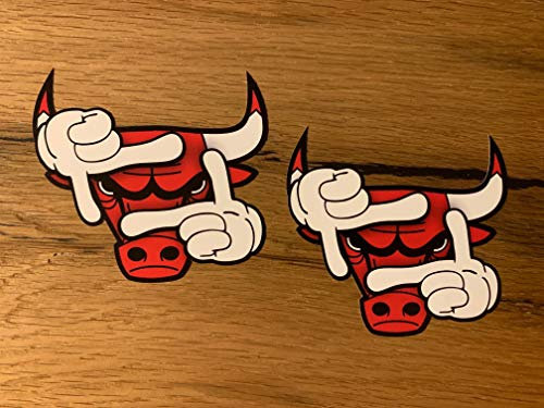 #227 / 2X Bad Bull Aufkleber 9x8,5cm Oldschool Sticker Tuning Auto USA V8 Airride Low How Deep Life Dub OEM JDM