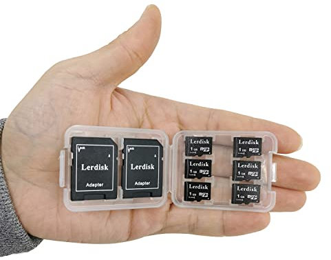Lerdisk Lot de 6 Cartes Micro SD 1Go Classe 4 | Compatible Lecteurs MP3, Téléphones Anciens & Appareils SD | IP65 Antichoc et Certifié CE (1GoX6)