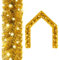 vidaXL Weihnachtsgirlande mit LED-Lichtern Tannengirlande Künstliche Girlande Türgirlande Weihnachstdeko Weihnachten Dekoration 10m Golden