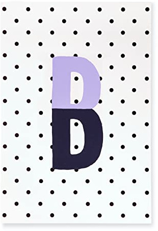 Kate Spade New York Initial Notepad, Paper Pad with 100 Blank Sheets, 7 x 4.75 Small Writing Pad for Desktop Notes, B (Purple)