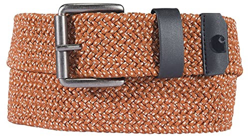 Carhartt Cintura da uomo, robusta corda flessibile in nylon intrecciato (Burnt Sienna), XL