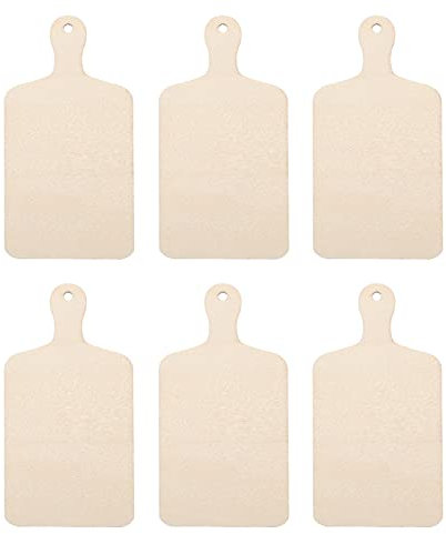 DOITOOL Toppers per Cupcake Mini Taglieri Mini in : in 6 Taglieri per Artigianali con Piccolo per La Festa Mini Wood Cutting Board Mini Wood Cutting Board Tagliere