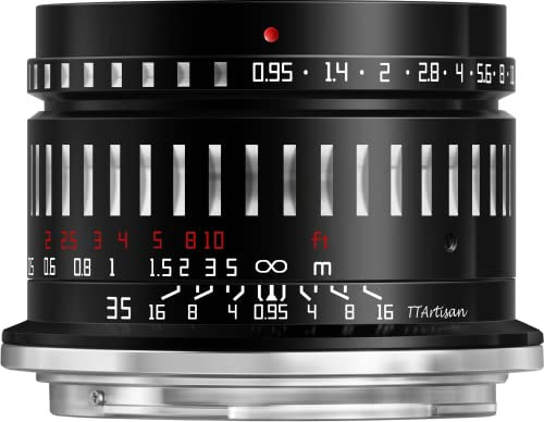 TT Artisan - Obiettivo grandangolare 35 mm F1.4 APS-C con attacco Sony E, colore: Nero