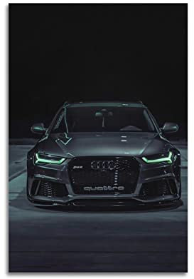 ZONDER Sportauto-Poster für Audi RS6 Supercar Racing CarPoster, dekoratives Gemälde, Leinwand, Wand- und Kunstbild, modernes Familien-Schlafzimmer, Dekoration, 60 x 90 cm