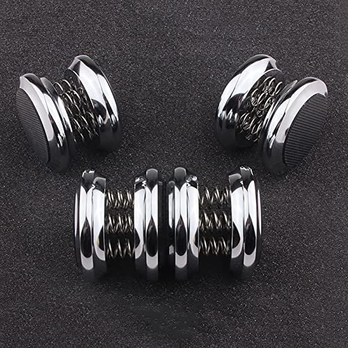 TEmkin Speaker Stands,Turntable Feet, 4PCS Silver Aluminum Spring Speakers Spikes Isolation Stand For HiFi Amplifier/Speaker/Turntable/Player, Free Installation