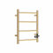 Zamuna Electric Towel Warmer for Bathroom, 600 x 400mm (Round), Wall Mounted Heated Towel Rack, Stainless Steel 4 Bars, Towel Rail Rack with on Off Switch (Gold)