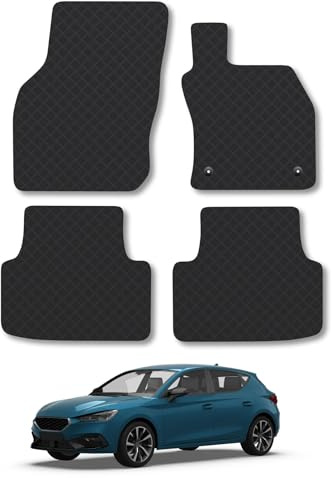 CUPRA Leon (2020+) 3mm Rubber Car Mats | Tailored Fit Durable Floor Mats Full Coverage Protection Waterproof Accessories Easy Clean Anti Slip Made in the UK