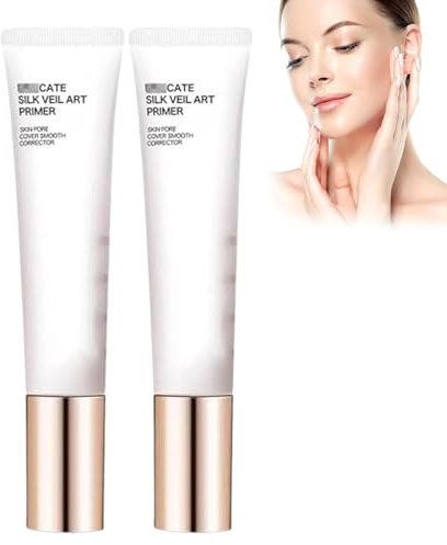 Skin Pore Cover Smooth Corrector, Delicate Silk Veil Art Primer, Concealing Tone Up Primer, Control Invisible Pore Primer, Big Pores Perfect Cover (2pcs)