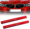 HISports Frontgrill Einsatz 2 Stück, 28cm Kühlergrill Einsätze, Rot Grill V Streben Kompatibe mit 5er F10 F11 FO7 6er FO6 F12 F13 7er FO1 FO2 F03 FO4