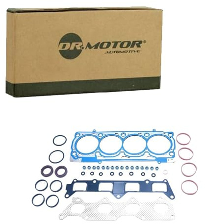 DR.MOTOR AUTOMOTIVE DRM21268S Dichtungssatz Zylinderkopf mit Wellendichtring-Nockenwelle mit Zylinderkopfdichtung mit Ventilschaftabdichtung ohne Zylinderkopfhauben-Dichtung mit Kompatibel mit VW