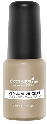 COPINESLINE - Vernis Silicium Taupe - Actifs Fortifiants - Longue Tenue - Sans Perturbateurs Endocriniens - Convient Femmes Enceintes & Vegan - 5ml