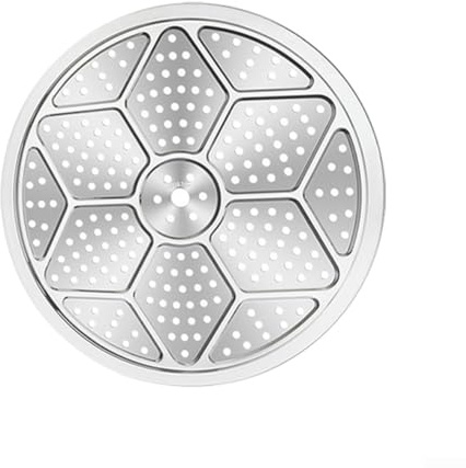 HEBEOT 304 Stainless Steel Steamer Tray Round Steaming Tray Cooling Rack Steamer Basket For Cooking Pressure Cooker Accessories Silvery(27.2cm)