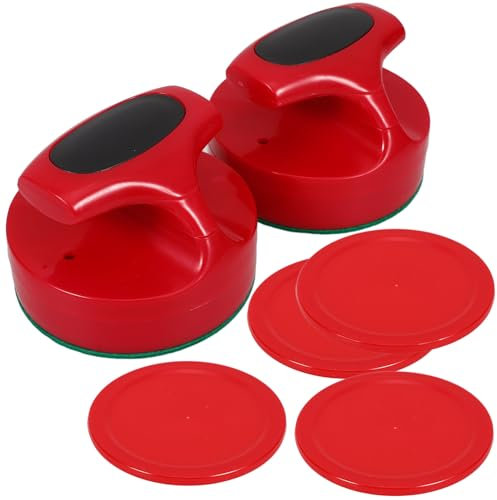 Eishockey Spielschieber Satz für Pucks und Tische Rot ABS