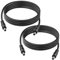 GINTOOYUN DC zu DC Kabel, 2-Pack 6FT 18AWG DC Verlängerungskabel DC 5.5MM x 2.1MM Stecker zu Stecker Netzteilkabel für LED, CCTV, Auto, Monitore, etc-2m (2m)