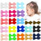 JUCCPUL Pinzas para el pelo de bebé para niñas, lazos de 5 cm, lazos totalmente forrados para el pelo, cinta de grogrén, clips de cocodrilo para bebés, niñas, bebés, niños pequeños, 40 unidades