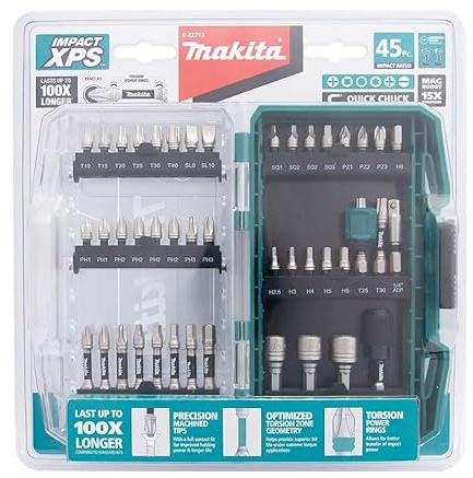 Makita Impact XPS 45 Piece Bit Set with Quick Chuck Bit Holder
