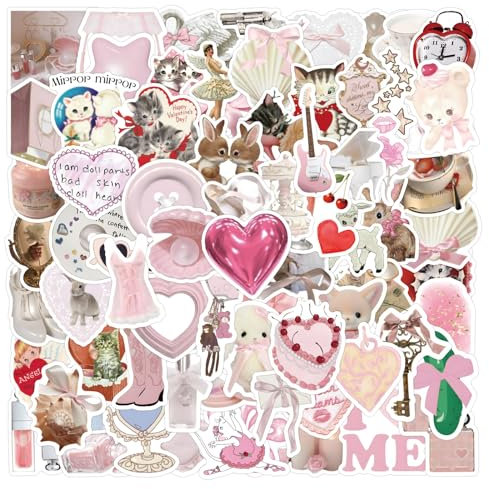 Coquette Sticker Set Aufkleber Jugendliche Erwachsene 100 Stück Coquette Wasserfeste Vinyl Decals Auto Motorräder Fahrrad Skateboard Snowboard Gepäck Laptop Koffer Helm Motorrad Computer