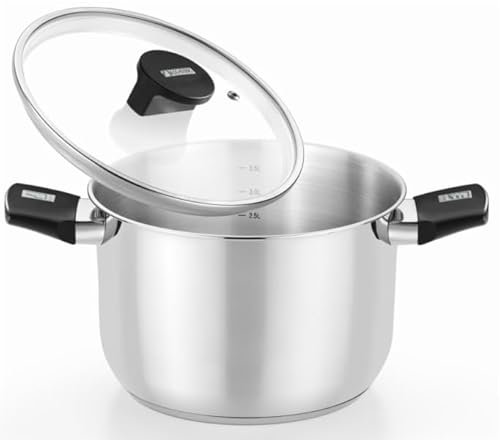 Monix Elite - Olla de cocina con acabado de acero inoxidable, varios tamaños de hasta 10 litros, incluye tapa