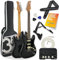 3rd Avenue Stateside Full Size 4/4 Electric Guitar Ultimate Kit with 5W Amp, Cable, Stand, Padded Gig Bag, Strap, Picks, FREE LESSONS – Rushmore Grey