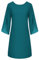 GRACE KARIN Ladies Summer 3/4 Slit Sleeve Chiffon Midi Evening Dress Wedding Guest Dresses for Partywear Size 16 Teal Blue