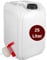 Brestol® Bidon à eau de 25 l avec robinet d'écoulement (DIN 61), sans BPA et adapté à un usage alimentaire, bidon vide en plastique pour eau potable, produits chimiques, diesel et huile, résistant à