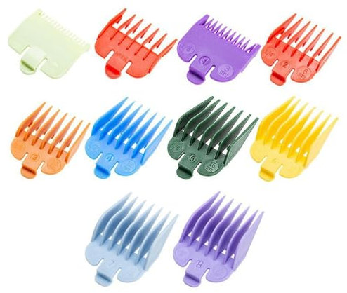 10 Stück Aufschiebekämme für schermaschine,Trimmer Wahl Aufsätze Haarschneidemaschine Aufsätze Clipper Guards Haar Clipper Guide Limit Kamm Set 1,5mm bis 25mm Haarschneider Aufsatz