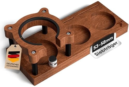 mahona Tamperstation 58mm, 54mm, 53mm - Espresso Tamper Station - Tamping Station - Siebträger Tamperstation für Barista - Espresso Station - Temper Station - Temperstation (Holz)