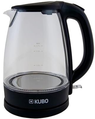 Hervidor de Agua Eléctrico - Filtro Antical - Indicador Nivel de Agua - Potencia 2200 W -Capacidad: 1.7L - Kubo