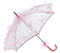 LP Divertissements Ombrelle dentelles rose 75cm