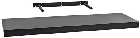 Stabilo Befestigungstechnik Schweberegal Schwarz 795x235 mm | Wandregal, Hängeregal, Wandboard für Bücher, Bilder, Deko usw.