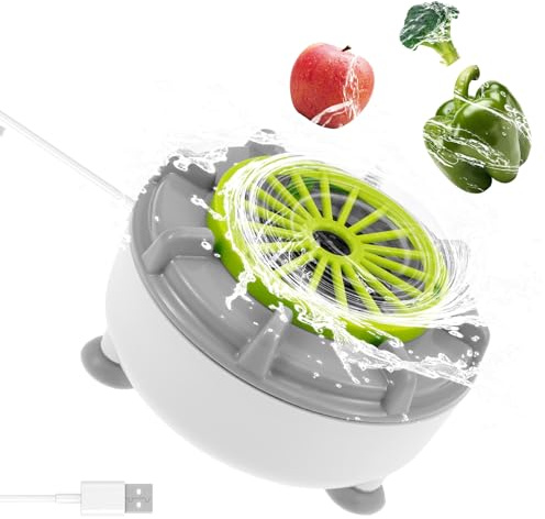 LuLobtg Vegetable Fruit Purifier, Portable Automatic Vegetable & Fruit Cleaner Washer, USB Powered, ABS Waterproof Vegetables Washing Machine for Vortex Technology to Remove Pesticide