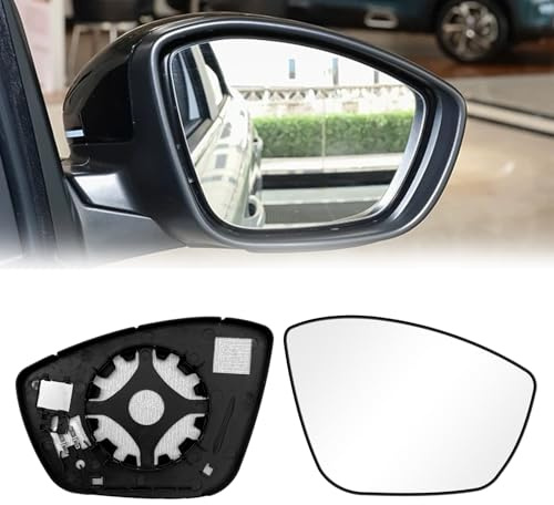 Altsbaos 1PCS Para Citroen C3 MK3 Cristal Espejo Retrovisor 2016-2021 | Calefactable Retrovisor Compatible con Peugeot 208 2012-2019,308/2008 2013-2019 Vidrio Espejo(Derecho)