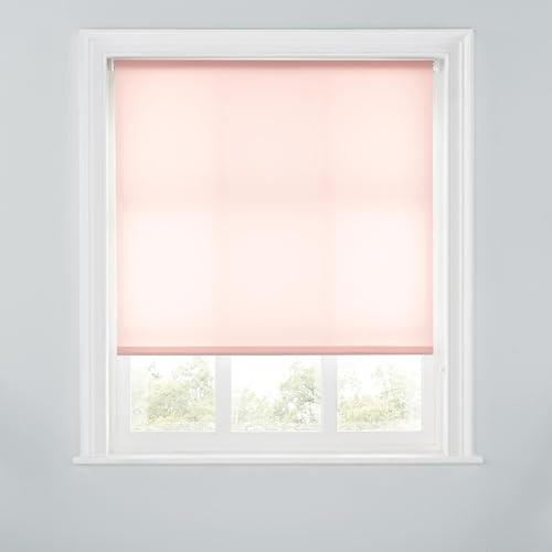 Trimmable Daylight Roller Blind - 5FT - BLUSH PINK - 150cm(W) x 170cm(L)