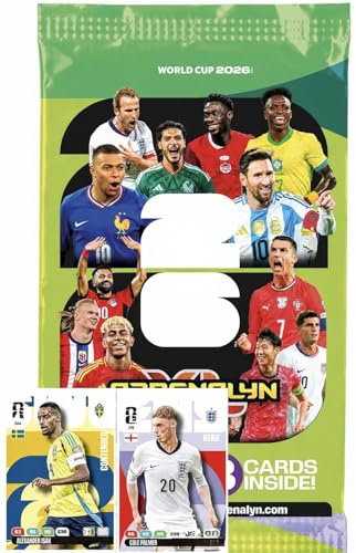 World Cup 2026 Soccer Trading Pack of 8 Soccer Cards + Bundle with hassentials Sticker World Cup Cards