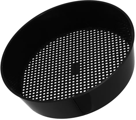 Artibetter Tamis Pellets Granulés en Plastique Rond Noir pour Jardinage, Tamis de Sol Criblage Précis des Particules, Outil de Jardinage pour Terre et Gravier