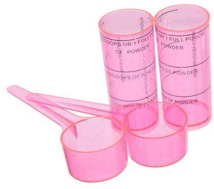 DIYEAH 2 Set Set di Misurino e Tazza Graduata Dentale in Plastica Rosa, per Materiale Gesso e Alginato, per Cliniche Dentali e Laboratori, per Professionisti Odontoiatrici